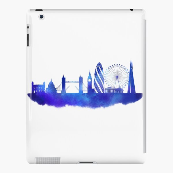 London skyline silhouette in blue watercolour iPad Snap Case