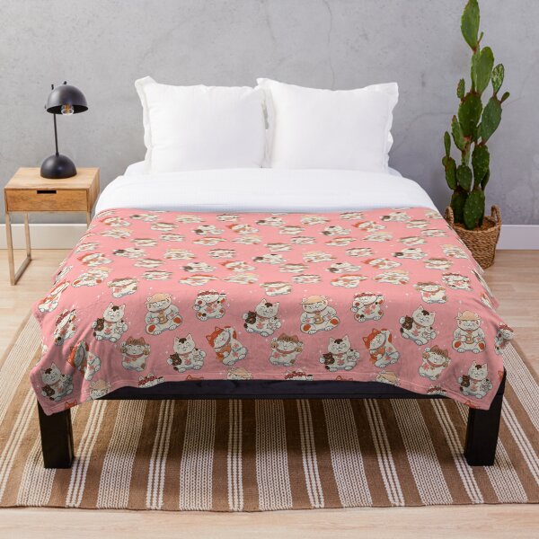 Item preview, pattern with Maneki neko designed and sold by burbura.