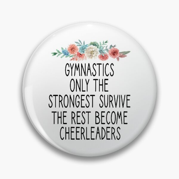 Artikelvorschau, Gymnastik – nur die Stärksten überleben, der Rest wird Cheerleader: lustiges Gymnastik-Geschenk für Frauen – süßes Geschenk für Turnerinnen/Gymnastikmädchen im Blumenstil, Ideendesign entworfen und verkauft von Chamssou.