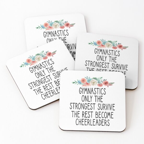 Artikelvorschau, Gymnastik – nur die Stärksten überleben, der Rest wird Cheerleader: lustiges Gymnastik-Geschenk für Frauen – süßes Geschenk für Turnerinnen/Gymnastikmädchen im Blumenstil, Ideendesign entworfen und verkauft von Chamssou.
