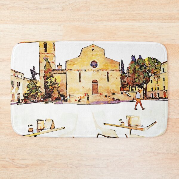 Item preview, Teramo: bar tables in front of the cathedral designed and sold by Giuseppe Cocco.
