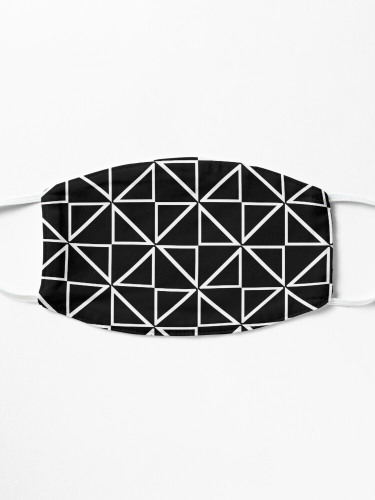 black-and-white-triangle-pattern-mask-for-sale-by-artsandsoul-redbubble