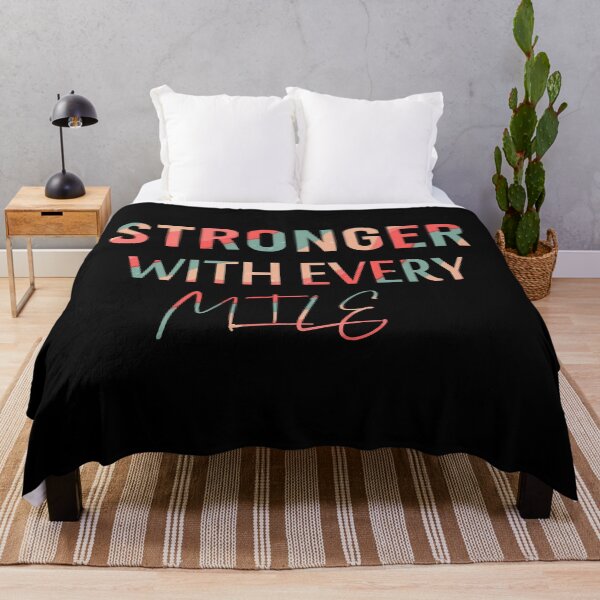 Item preview, Stronger With Every Mile|Running Quote For Men & Women T- Slim Fit T-Shirt designed and sold by paradise Shop ⭐⭐⭐⭐⭐.