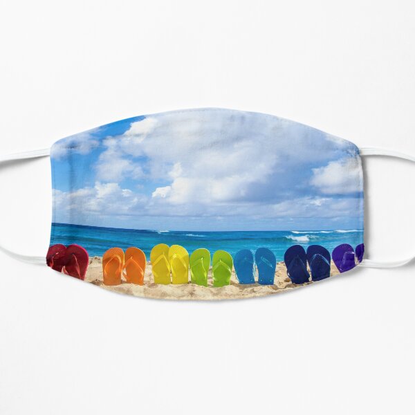 Summer Sea Beach With Colourful Sandals Mask