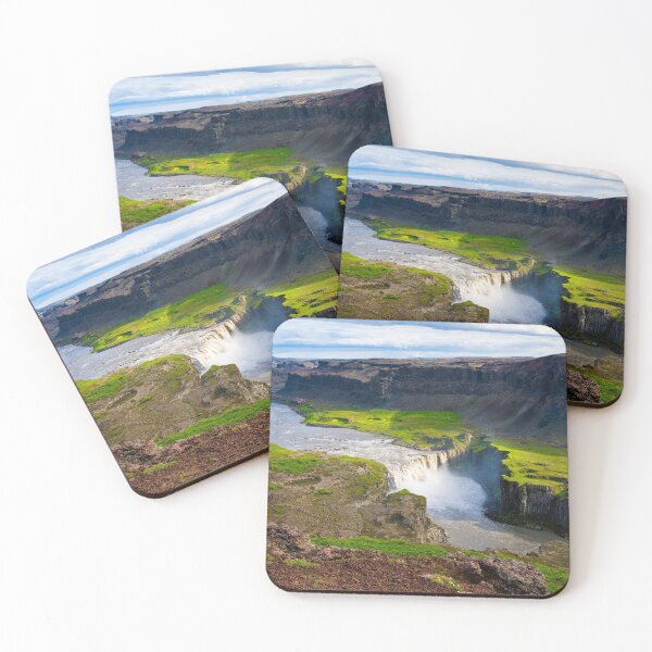 Item preview, Iceland Landscape Waterfall Hafragilsfoss designed and sold by mhfoto.