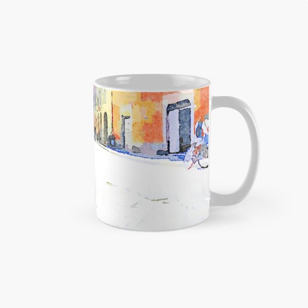 Item preview, Teramo: street with people and bicycle designed and sold by Giuseppe Cocco.
