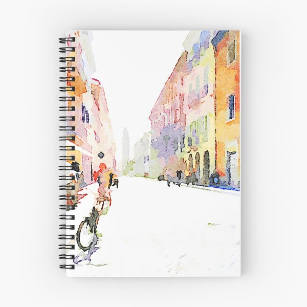 Item preview, Teramo: street with people and bicycle designed and sold by Giuseppe Cocco.