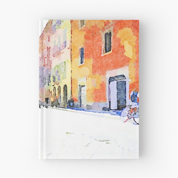 Item preview, Teramo: street with people and bicycle designed and sold by Giuseppe Cocco.