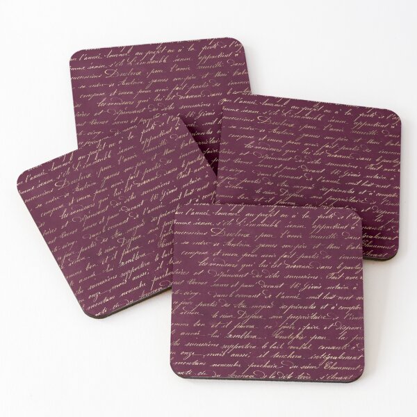 Item preview, Elegant French language Burgundy & Gold Script Design designed and sold by DavJen.