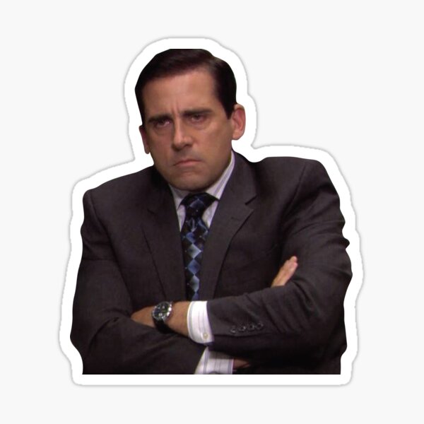 The Office Michael Scott Angry Face Office T Sticker For Sale By Lord Rupert Everton 