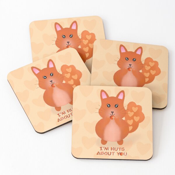 Item preview, 'I'm Nuts About You' Red Squirrel designed and sold by zoillustrate.