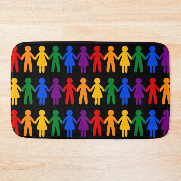 Item preview, Rainbow People Pattern (black background) designed and sold by XOOXOO.