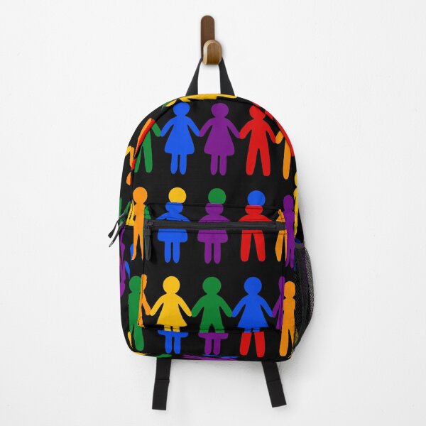 Item preview, Rainbow People Pattern (black background) designed and sold by XOOXOO.