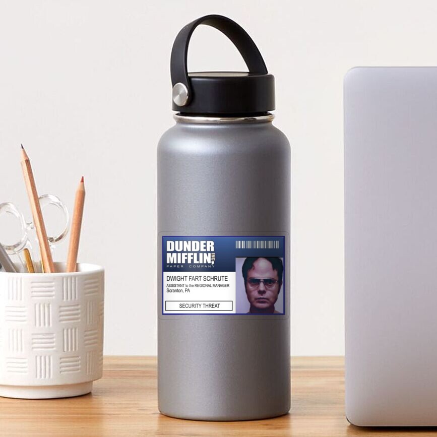 The Office | Dwight Schrute | Security Threat | Office Gift Sticker