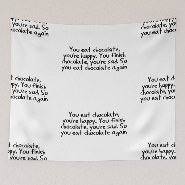 Item preview, Chocolate and happiness food quote designed and sold by Prerana Jain.