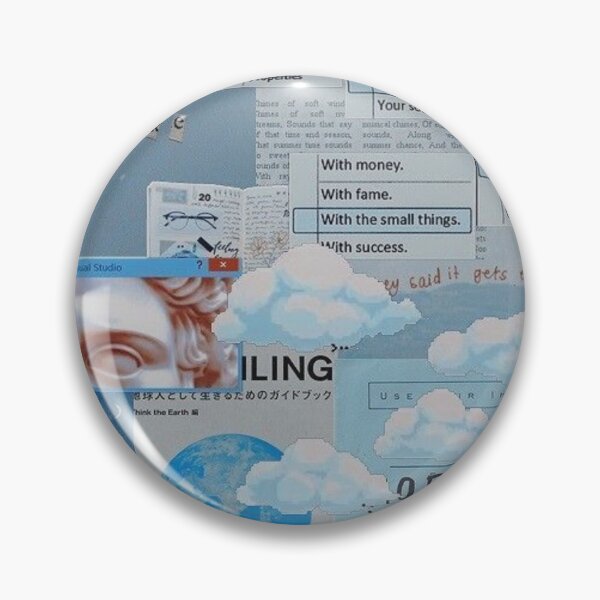 Item preview, Y2K light blue aesthetic collage  designed and sold by cloudy-moon.