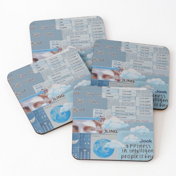 Item preview, Y2K light blue aesthetic collage  designed and sold by cloudy-moon.