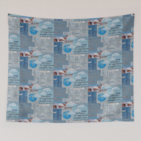 Item preview, Y2K light blue aesthetic collage  designed and sold by cloudy-moon.