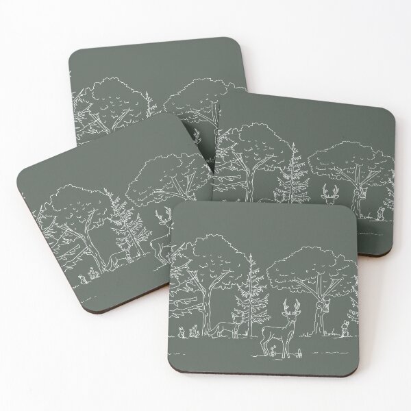 Item preview, Woodland animals white designed and sold by snewdesigns.