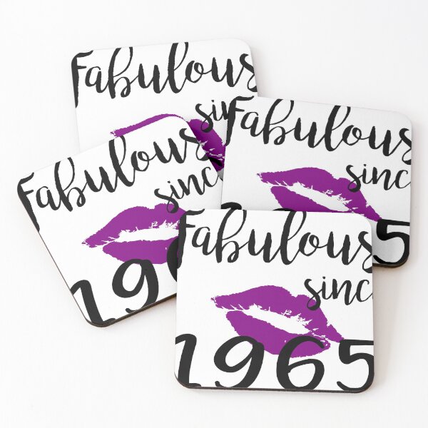 Item preview, Fabulous Since 1965 Glam Kiss Birthday Women Glamour Lips Purple Lipstick Lipsing Gift designed and sold by clothesy7.