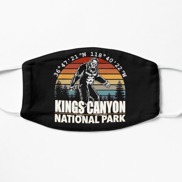 Kings Canyon National Park Bigfoot with GPS Location Flat Mask