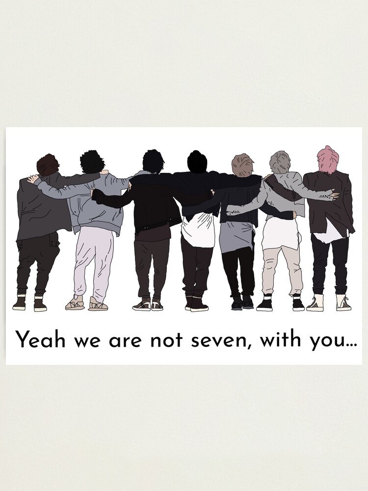 Bts On We Are Not Seven With You Photographic Print By Noonastudio Redbubble