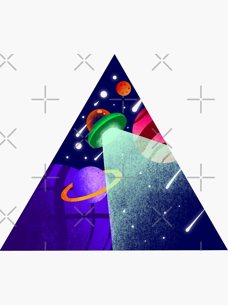 "Space Triangle Art" Sticker for Sale by MarcosDesigns Redbubble