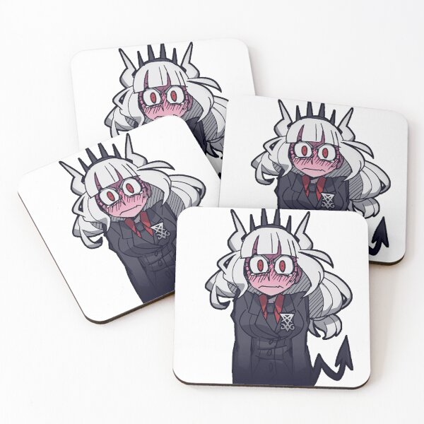 Item preview, Blushing Lucifer Helltaker 'Lucy" Stickers/Shirts/Buttons/more designed and sold by Sethlow.