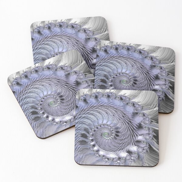 Item preview, Silver and Blue Fractal Spiral designed and sold by mhfoto.