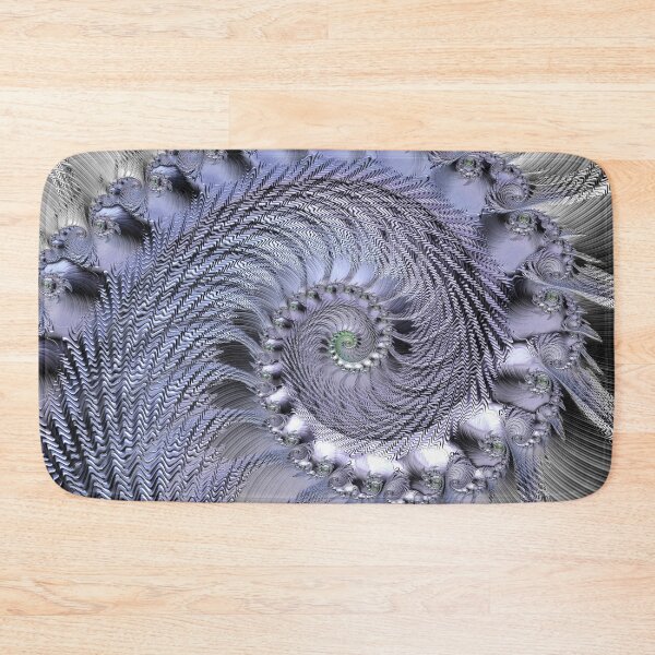 Item preview, Silver and Blue Fractal Spiral designed and sold by mhfoto.