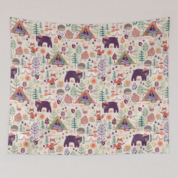 Item preview, Woodland Animals Campout pattern designed and sold by Janet Broxon.