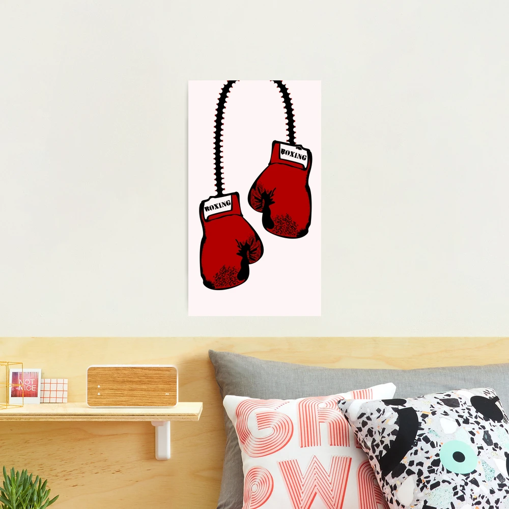 Boxing Gloves Wall Mural by Sonne Faun Art