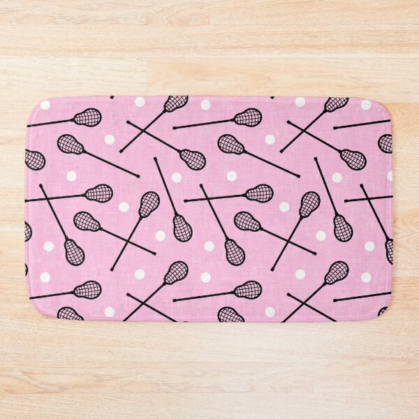 Item preview, Lacrosse - sticks and balls on pink  designed and sold by littlearrow.