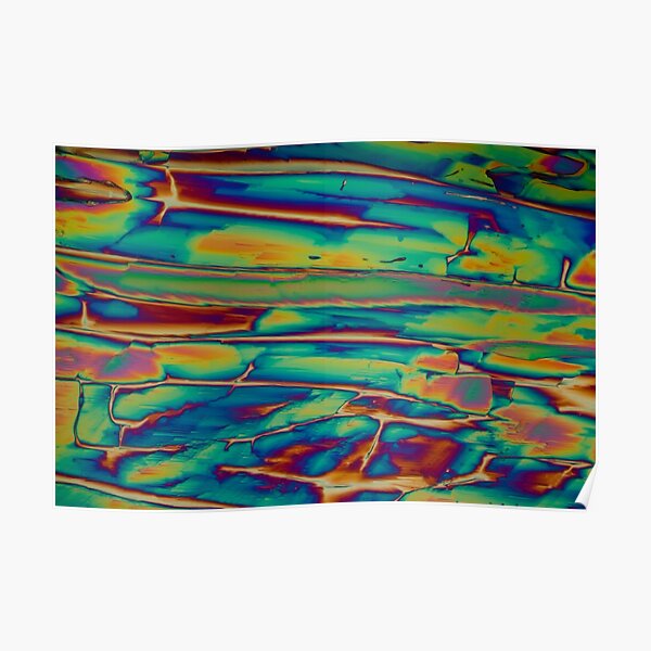Chemistry - Chemical Crystals (Imidazole) polarised light microscopy photograph Poster