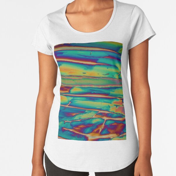 Chemistry - Chemical Crystals (Imidazole) polarised light microscopy photograph Premium Scoop T-Shirt