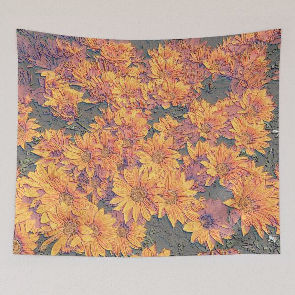 Item preview, Vibrant orange daisies designed and sold by ThePoodleandCo.