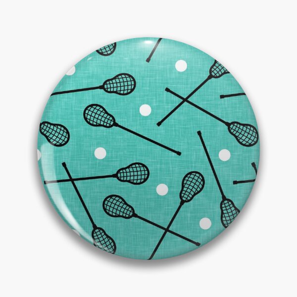 Item preview, Lacrosse - sticks and balls on teal designed and sold by littlearrow.