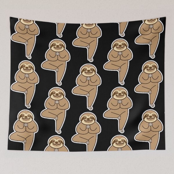 Item preview, Cute Sloth Yoga Tree designed and sold by plushism.