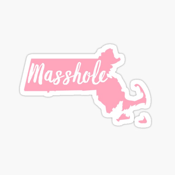 Item preview, massachustts masshole sticker designed and sold by HaleighUrbowicz.
