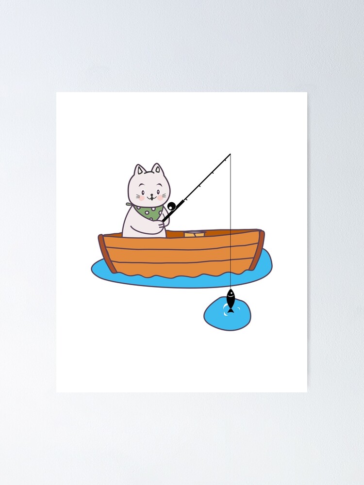 Cool Cute and Funny Space Cat Ocean Fishing Tapestry