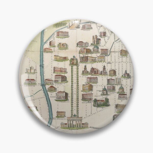 Item preview, Vintage Berlin Germany Monument Map (1856) designed and sold by BravuraMedia.