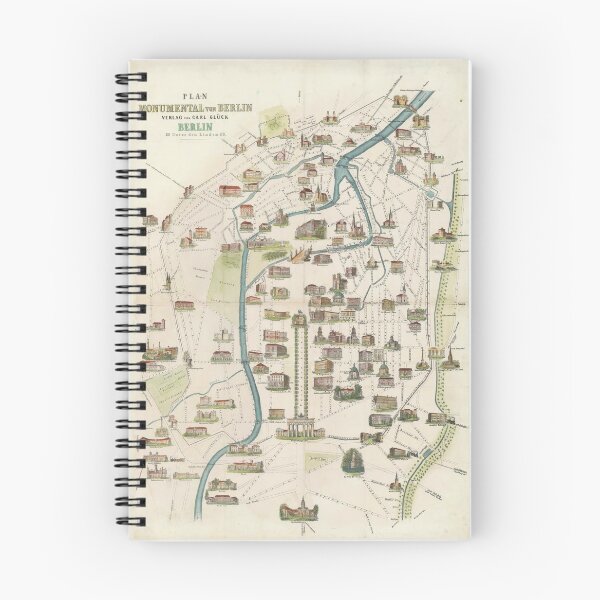 Item preview, Vintage Berlin Germany Monument Map (1856) designed and sold by BravuraMedia.