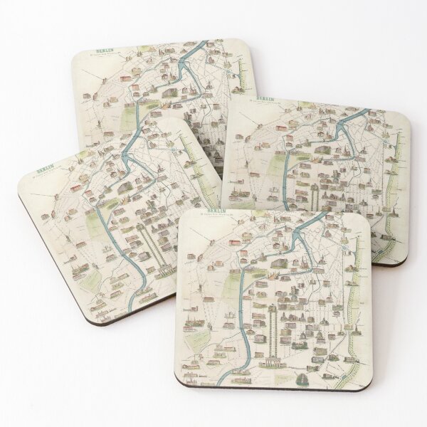Item preview, Vintage Berlin Germany Monument Map (1856) designed and sold by BravuraMedia.