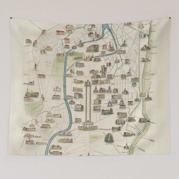 Item preview, Vintage Berlin Germany Monument Map (1856) designed and sold by BravuraMedia.