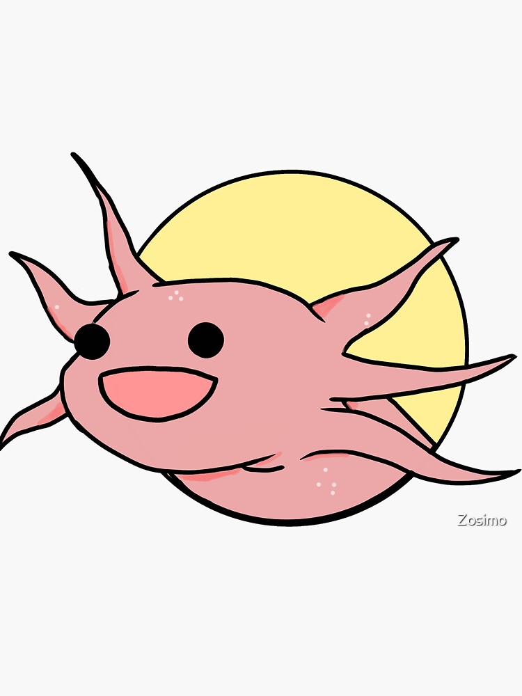 Thumbnail 3 of 3, Sticker, Axolotite designed and sold by Zosimo.
