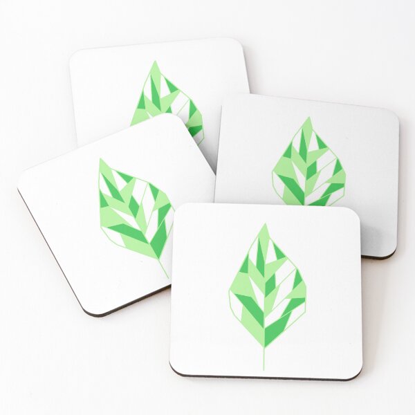 Item preview, White Geometric Leaf (Funds go to Rainforest Action Network) designed and sold by artsykeet18.