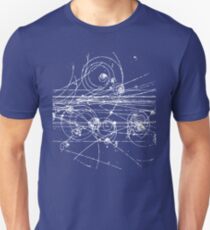 Particle tracks (dark) Unisex T-Shirt