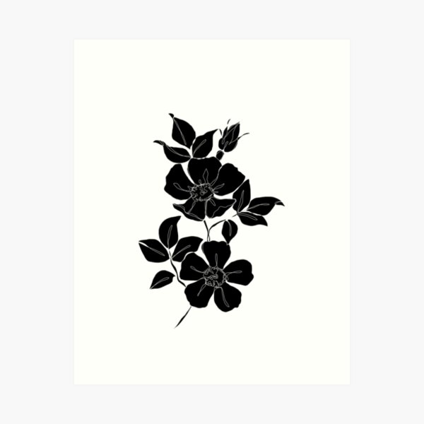 Item preview, Botanical illustration - Rose silhouette designed and sold by TheColourStudy.