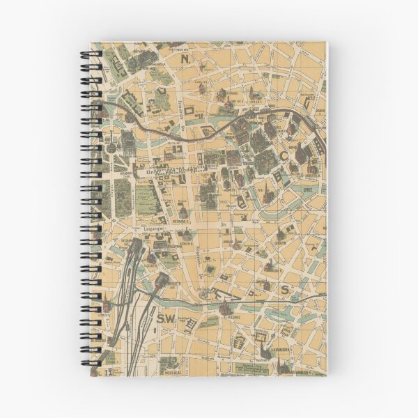 Item preview, Vintage Berlin Germany Monument Map (1902) designed and sold by BravuraMedia.