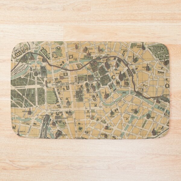 Item preview, Vintage Berlin Germany Monument Map (1902) designed and sold by BravuraMedia.